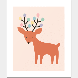 Deer Marshmallow Posters and Art